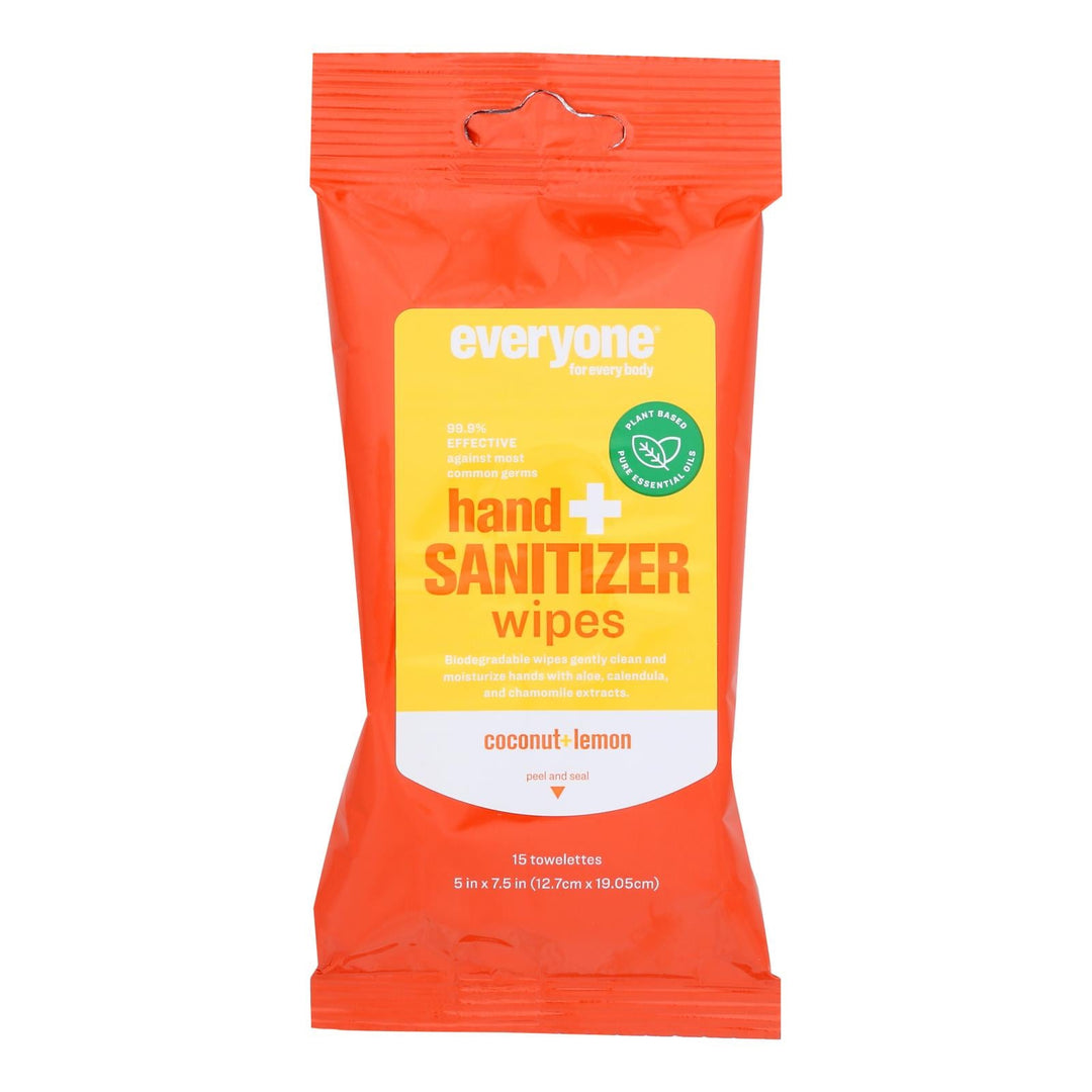 Everyone - Hand Sntzr Wps Coconut Lemon - Case Of 6 - 15 Ct - Maras Green